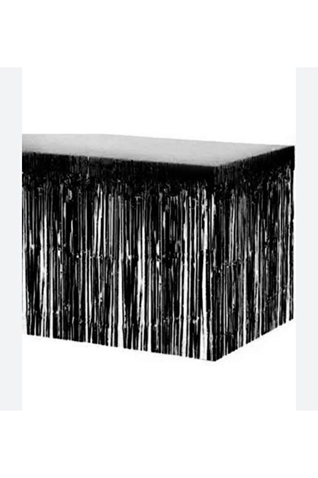 Table Skirt, Black Party Table Decoration Skirt, Birthday Table Decoration