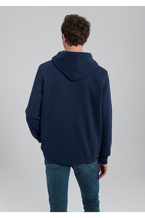 Kapüşonlu Lacivert Basic Sweatshirt 0610937-82318 - 4