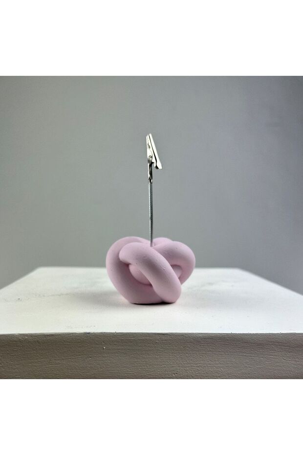 حامل ملاحظات بعقدة وردية - 1