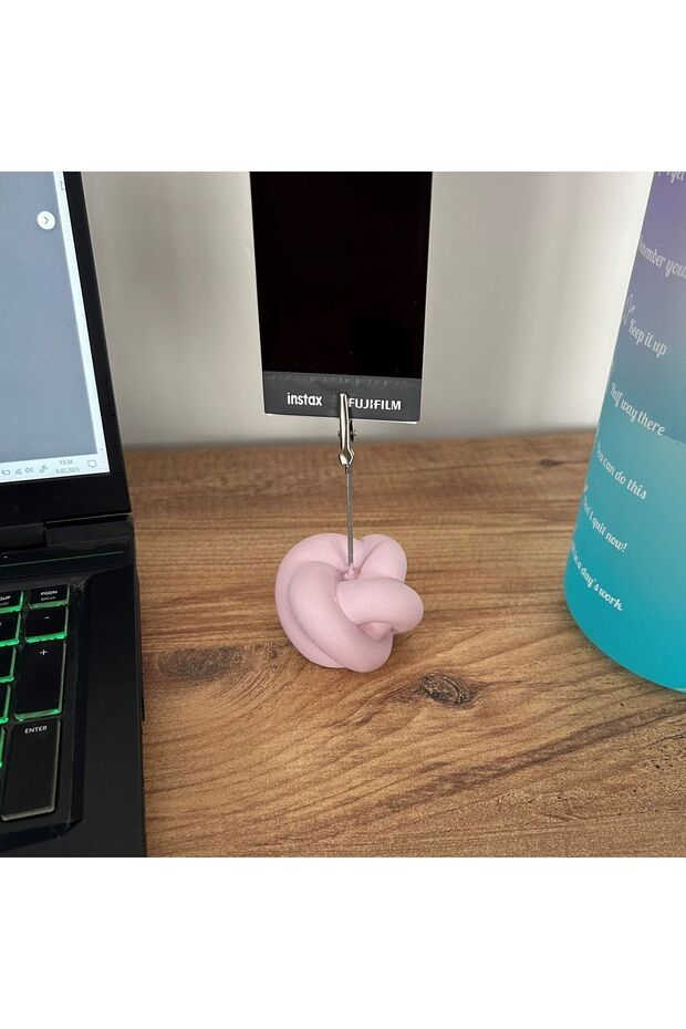 حامل ملاحظات بعقدة وردية - 3