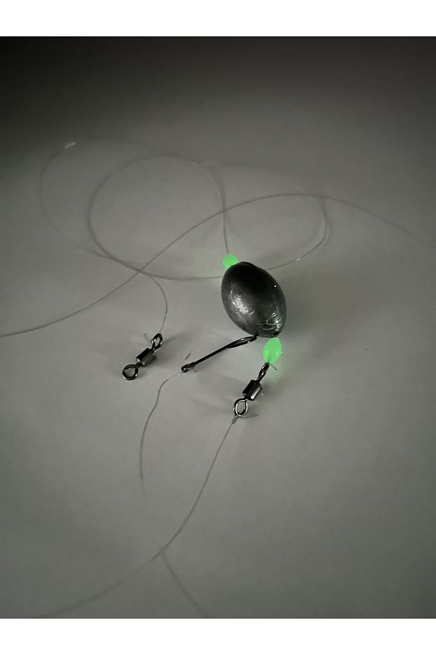 1 Adet Glowlu Tek Iğneli 20 gram Gezer Kurşunlu Hazır Olta Iğnesi Takımı Kıyı Tekne - 2