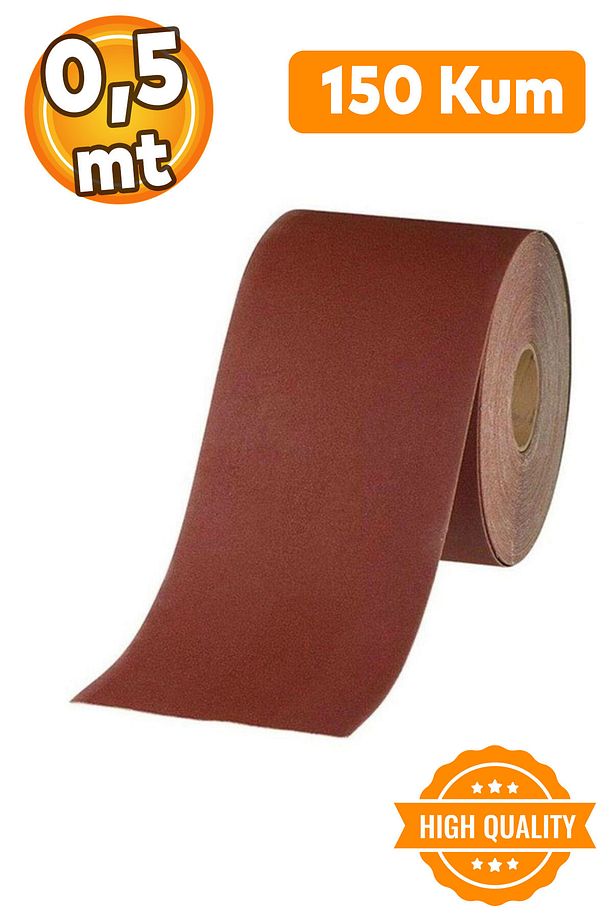 Bant Rulo Zımpara Ahşap Metal Zımparası 150 Kum (0,5 METRE) - 1