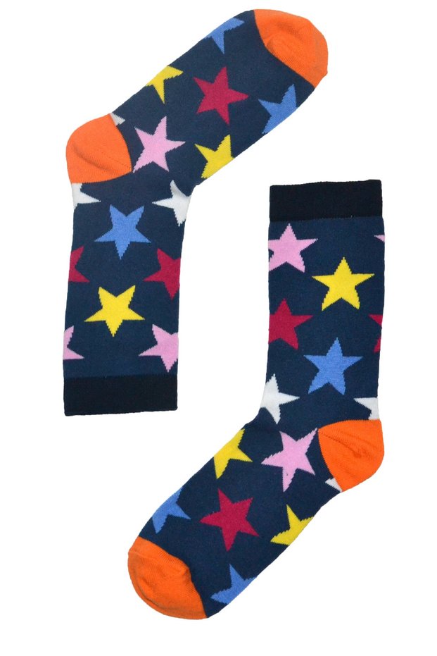 Unisex Multicolored Star Patterned Socks