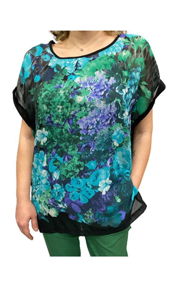 Çiçek Desenli Bluz - 4