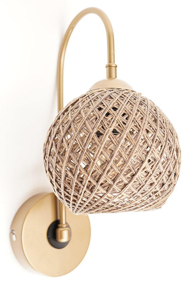 Delabro Aplik Gold- Jüt Kahve Aplk-82 - 1