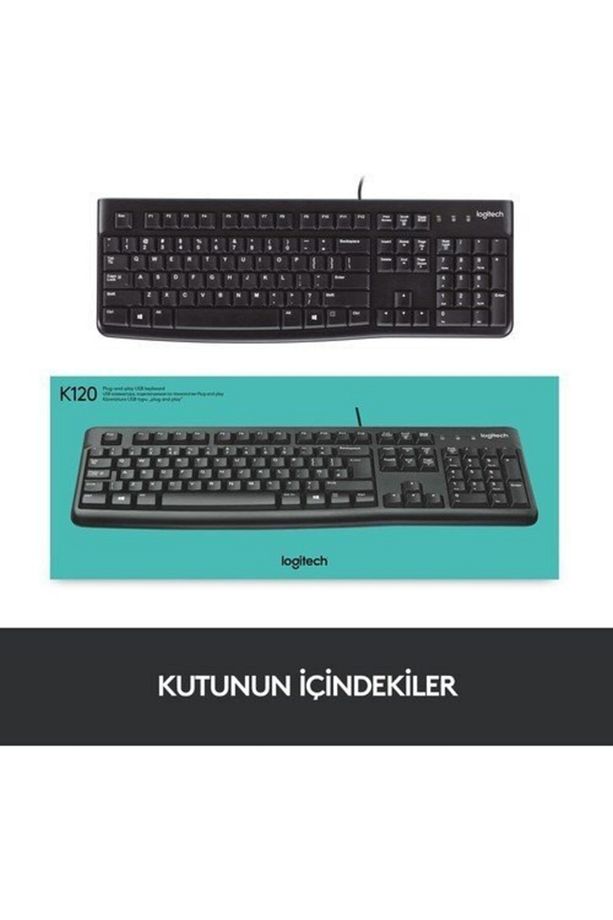 Logıtech K120 Klavye Q Tr Sıyah - 7