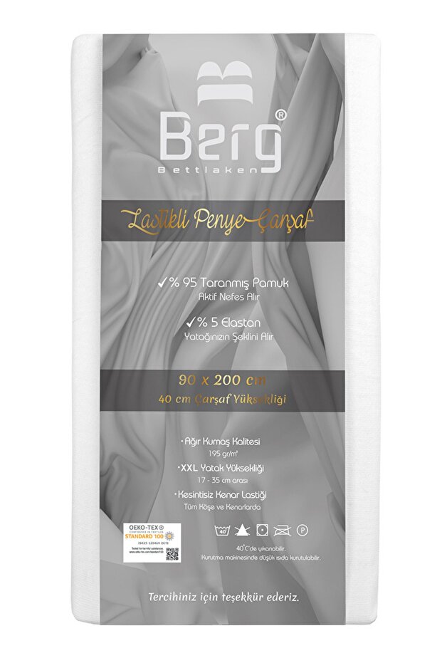 90x200 35 Cm Height Elastic Luxury Combed Cotton Bed Sheet White, Luxury Fitted Sheet Cotton