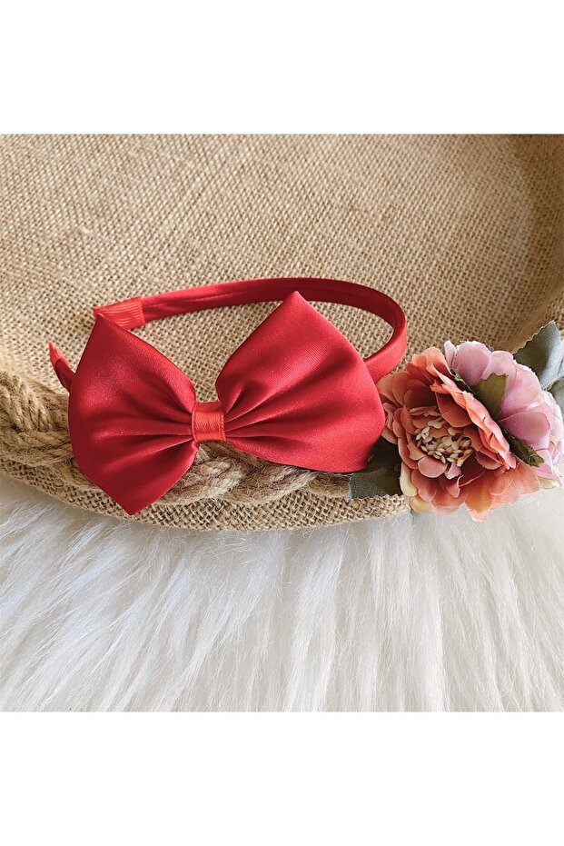 Women's Pregnant Red Color Maternity Crown - Crown with Bow
