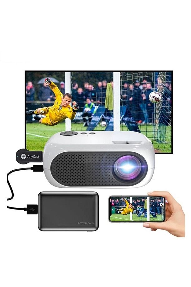 Taşınabilir Mini Projektör 480p Anycast Destek Wifi Android Ios Tv Ev Sineması - 3