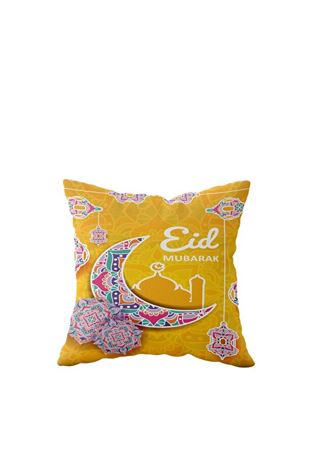 Eid Mubarak Ramadan Lantern Single Side Hidden Zipper Pillowcase Throw Pillow Seat Pillow Case