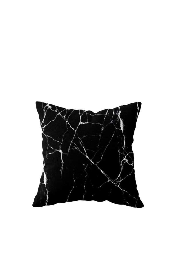 Black Marble Processing Single Side Hidden Zipper Pillowcase Throw Pillow Sofa Pillowcase