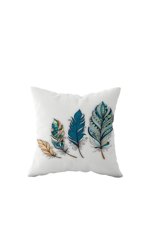 Leaf Pattern Single Side Hidden Zipper Pillow Case Throw Pillow Sofa Pillow Case