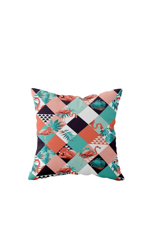 Filamingo Pattern Single Side Hidden Zipper Pillowcase Throw Pillow Sofa Pillow Case