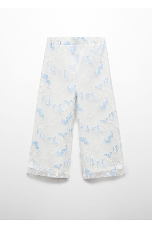 İşlemeli tül pantolon - 2