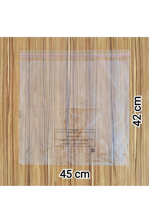 Şeffaf Jelatin Poşet (45*42+5 cm) bantlı yapışkanlı (25 adet) - 2