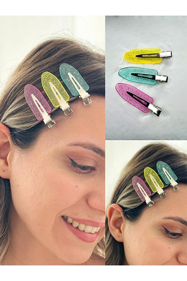 3-Piece Makeup Hair Clamp Buckle Women's Mixed Color