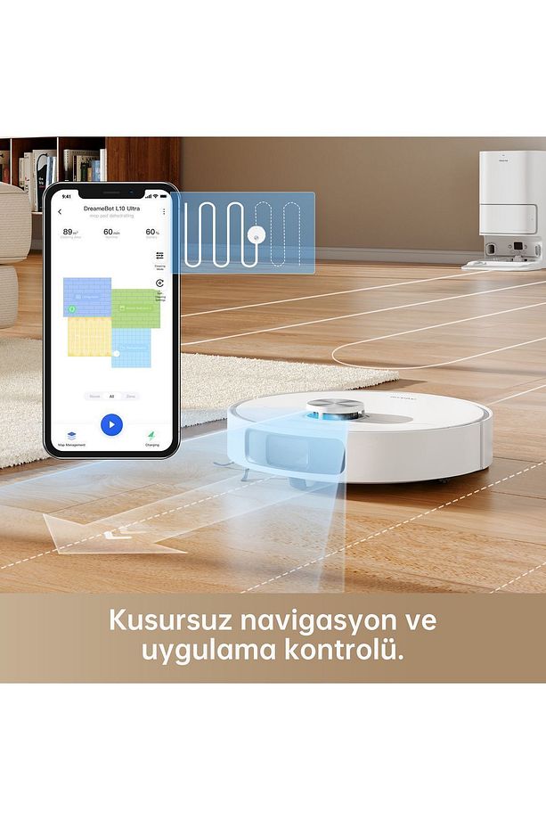 L10 Ultra Robot Süpürge Ve Otomatik Boşaltma Sistemli Paspas, 5300pa Lds Navigasyon - 5