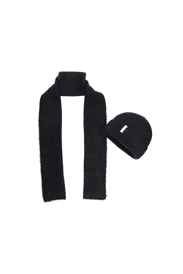 Unisex Fuzzy Double Set Fo 3601 Black