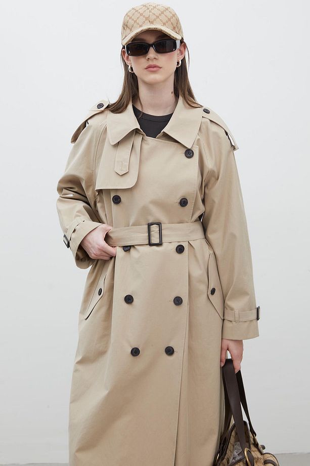 KOPENHAG OVERSIZE TRENÇKOT CAMEL - 4