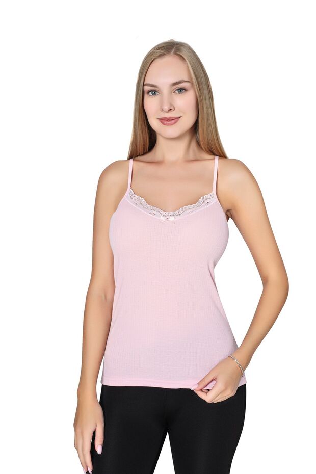 Women's Ribbed Lace Tank Top 4 Pack