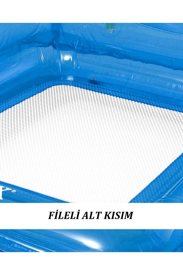 Fileli Deniz Yatağı - Fileli Havuz Yatağı - Fileli Koltuk Yatak Şişme -Şişme Deniz Yatağı 160x84 cm. - 3