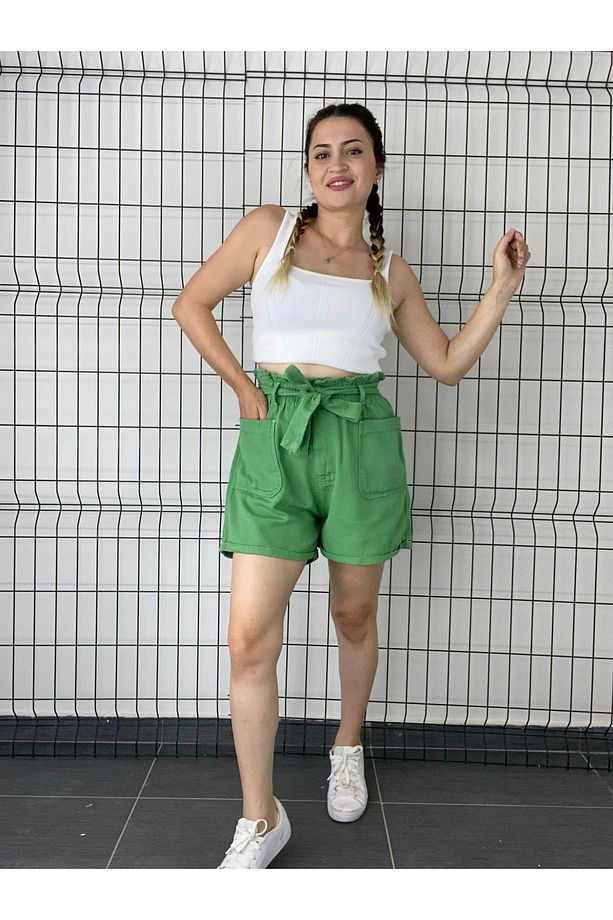 Incecik Keren Şort Yeşil - 3