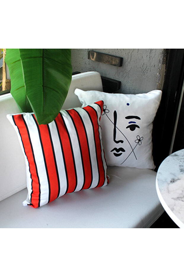 Set of 2 Minimalist Throw Pillow Cases - 1