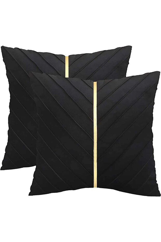 2 Pcs Grass Quilted God Stripe Decorative Throw Pillow Cover