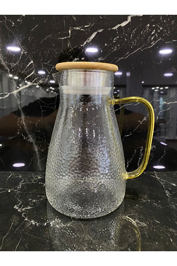 BAMBU KAPAKLI 1500ML CAM SÜRAHİ - 1