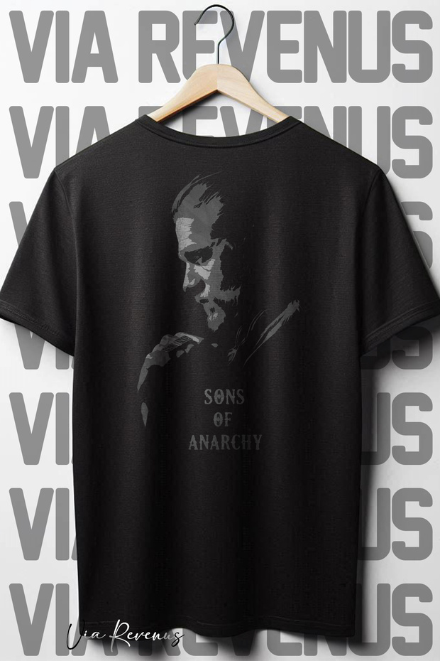 Sons of Anarchy Back Printed Black Oversize T-Shirt