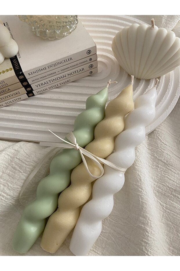 3lü Şamdan Mum Seti - 4