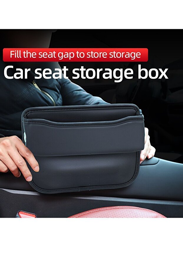 Leather Car Seat Organizer between Seats Pocket Gap Filler Organizer