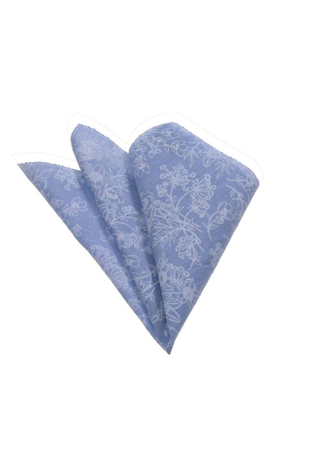 Blue Patterned Collar - Pocket Handkerchief