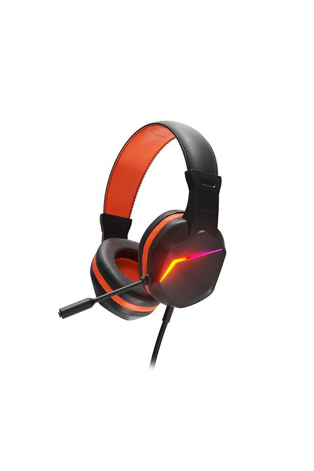 PGS101 Kablolu Kulak Üstü Led Aydınlatma Hareketli Mikrofon Gaming Oyuncu Kulaklık Siyah - 1