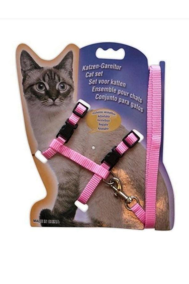 Ayarlanabilir Kedi Göğüs (bel) Tasması Pembe - 1