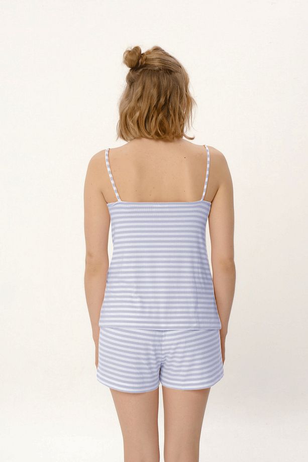 Fleur Pijama Set, Organik Kumaşlı Alt Üst Şort Pijama Takımı - 4