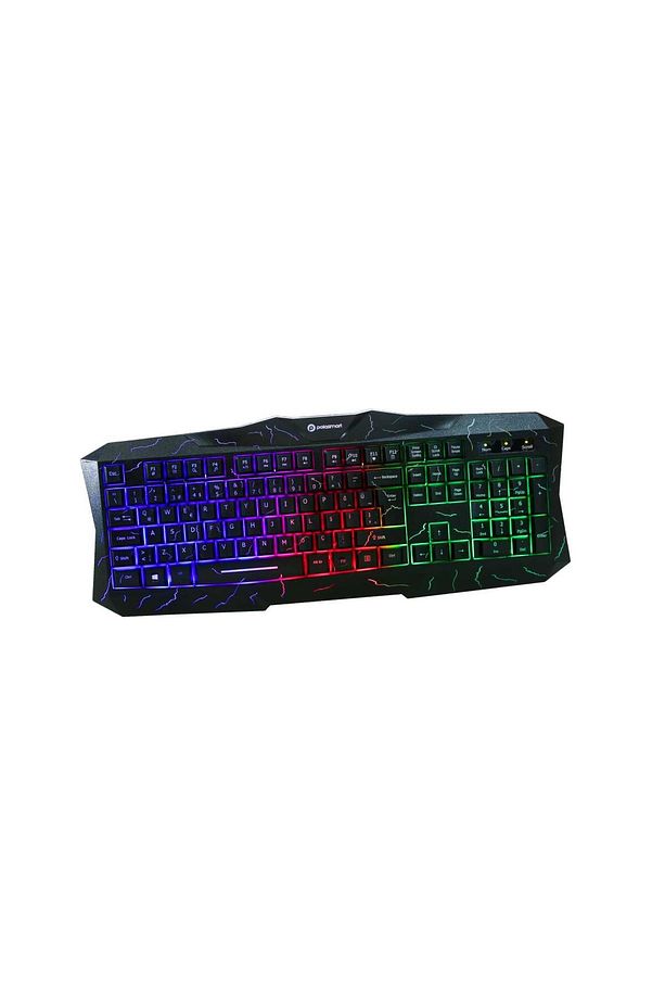 PGS201 Kablolu RGB Aydınlatma Ergonomik Ayarlanabilir Yükseklik Gaming Oyuncu Klavye Siyah - 1