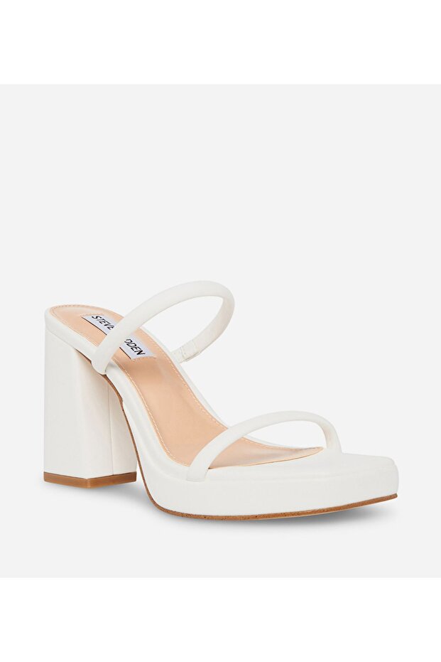 White Women's Block Heels Sandals