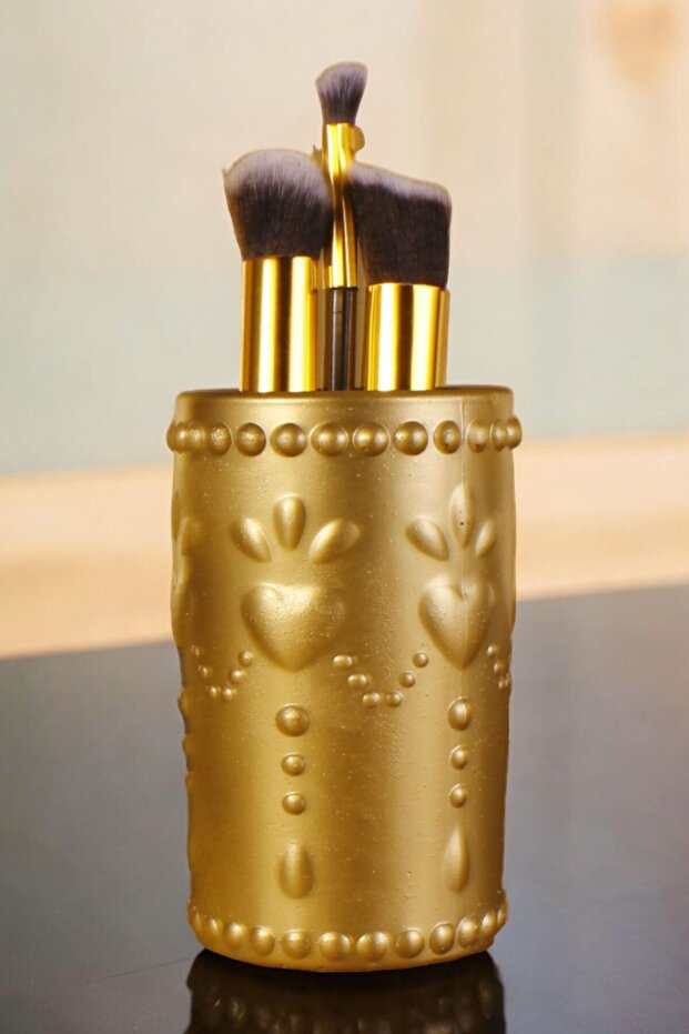 Makeup Organizer, Makeup Brush Holder, Makeup Brush Holder, Gold Color, Model 10