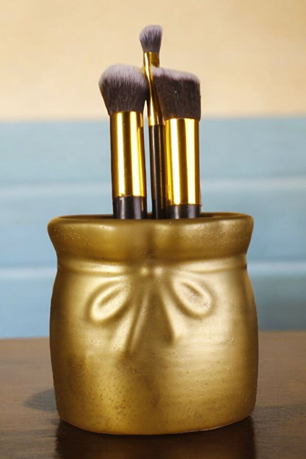 Makeup Organizer, Makeup Brush Holder, Makeup Brush Holder, Gold Antique Finish, Model 8