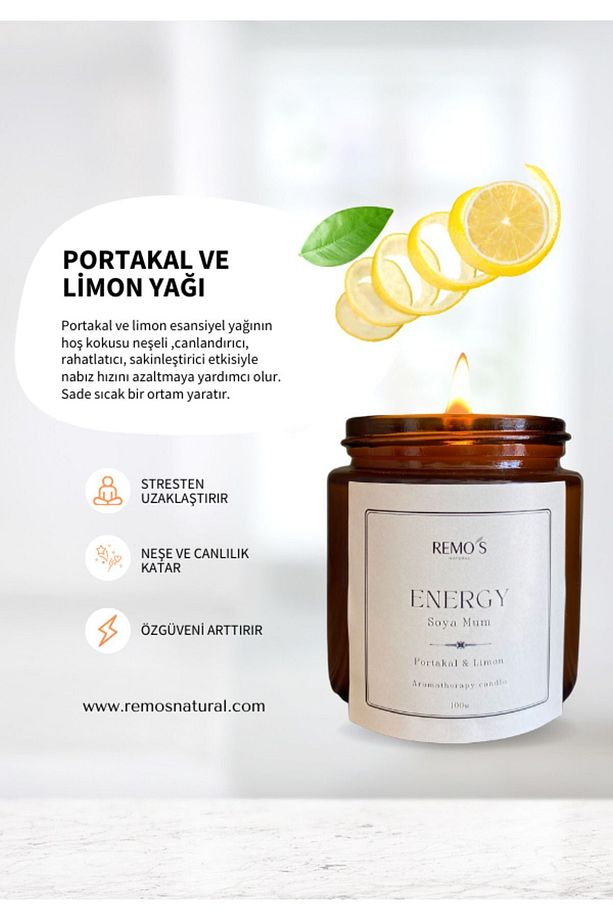 Energy Aromaterapi Soya Mum Portakal 100 Ml - 2