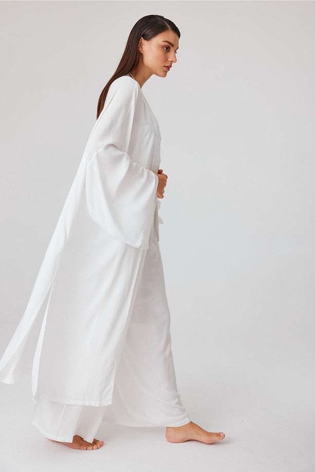 Bitkisel Ipek Kimono - 4