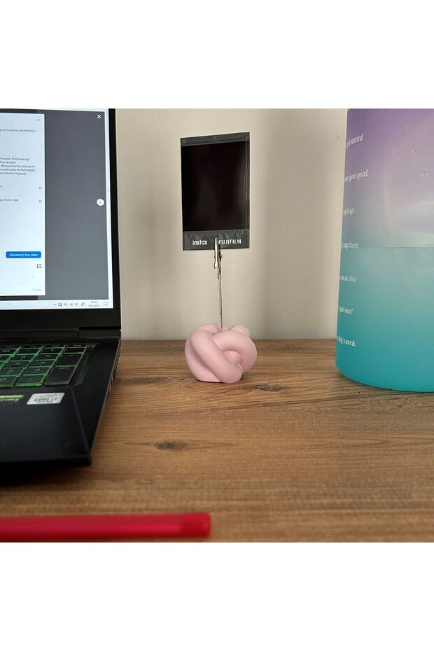 حامل ملاحظات بعقدة وردية - 2