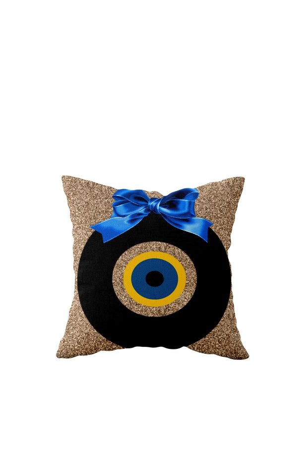 Evil Eye Bead Patterned Single Sided Hidden Zipper Pillow Case Throw Pillow Sofa Pillow Case