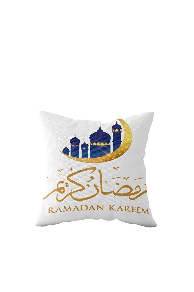 Ramadan Mubarak Mosque Single Sided Hidden Zipper Pillow Case Throw Pillow Sofa Pillow Case
