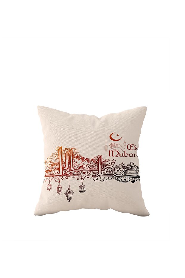 Eid Mubarak Ramadan Themed Single Sided Hidden Zipper Pillow Case Throw Pillow Sofa Pillow Case