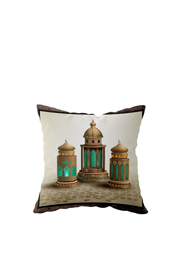 Ramadan Kareem Mosque Single Sided Hidden Zipper Pillow Case Throw Pillow Sofa Pillow Case