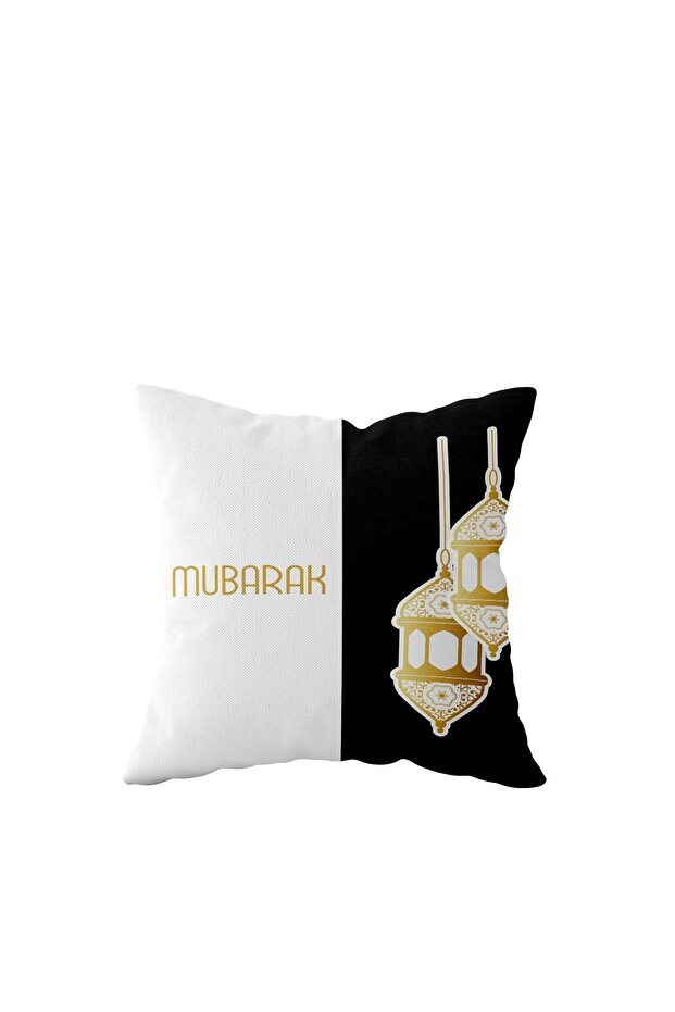 Black White Ramadan Lantern Single Side Hidden Zipper Pillow Case Throw Pillow Sofa Cushion Cover