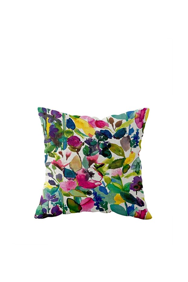 Watercolor Pattern Single Side Hidden Zipper Pillowcase Throw Pillow Sofa Cushion Cover