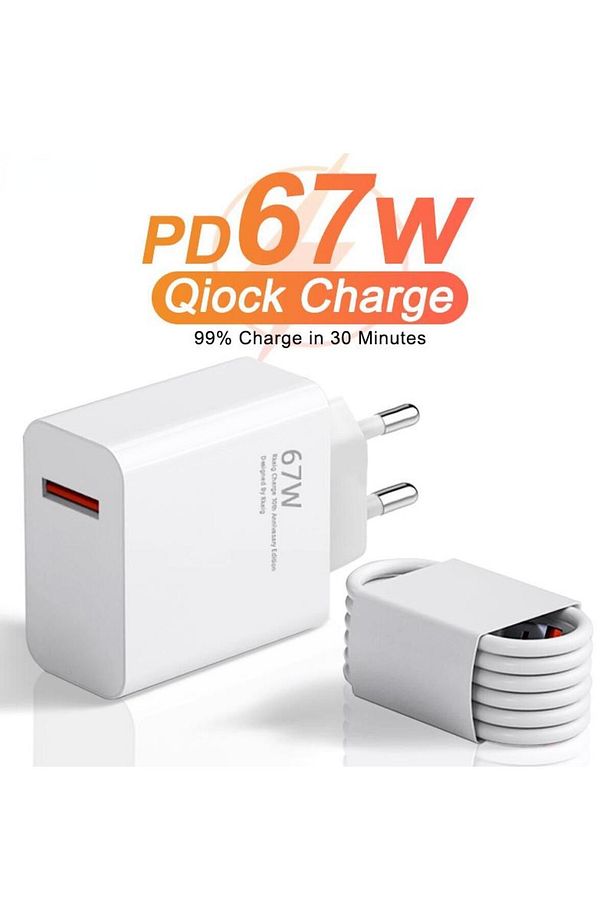 6wl 67w Type-c Turbo Super Fast Ev Şarj Aleti Duvar Şarj Cihazı - 8